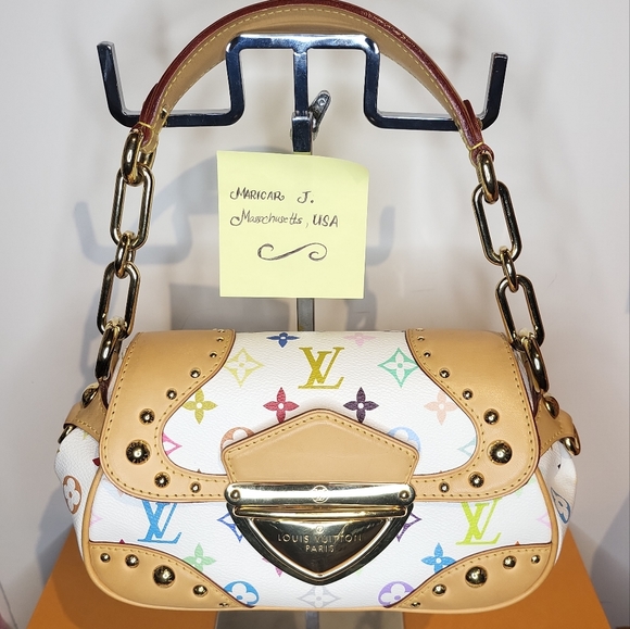 🔥SOLD🔥LOUIS VUITTON Marilyn White Multicolor Shoulder Bag - Picture 13 of 17